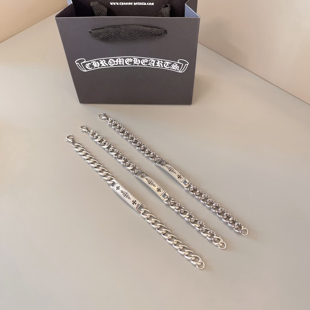 Chrome Hearts Silver Bracelets Set